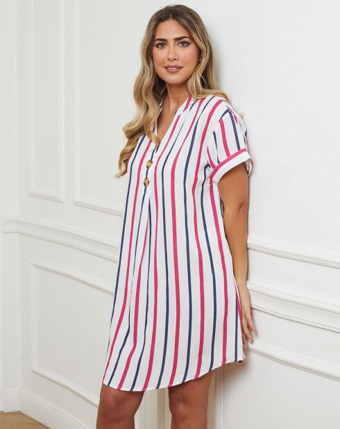 Robe Hams fuchsia/bleu marine