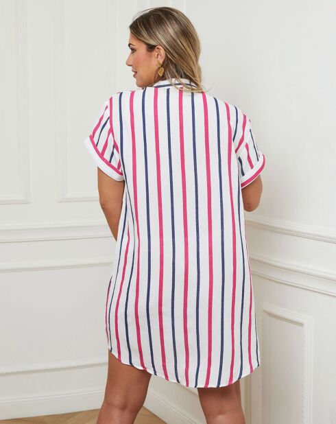 Robe Hams fuchsia/bleu marine