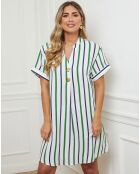 Robe Hams vert/bleu marine