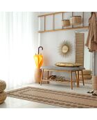 Tapis aspect Jute Naturel marron - D.80 cm