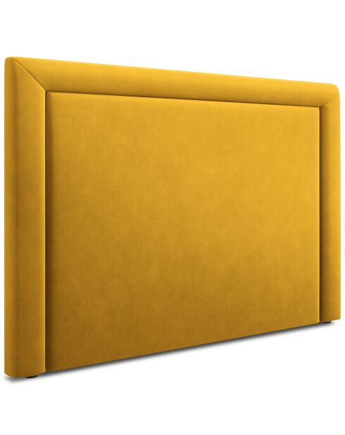 Tête de lit Marie velours jaune - 140x120 cm
