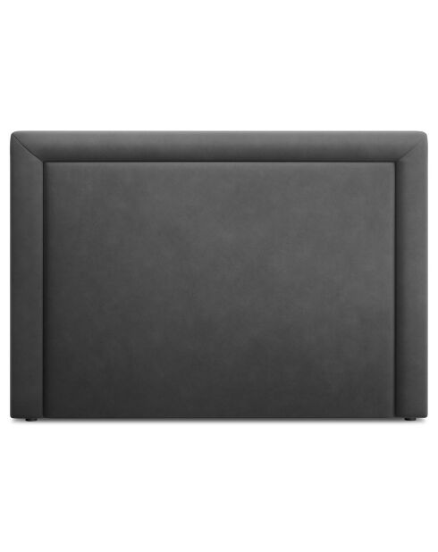 Tête de lit Marie velours gris foncé - 140x120 cm