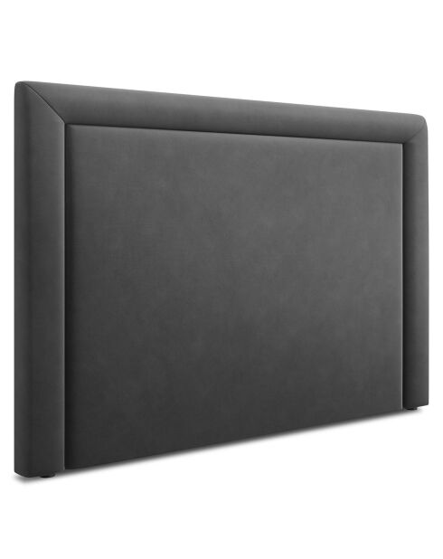 Tête de lit Marie velours gris foncé - 140x120 cm