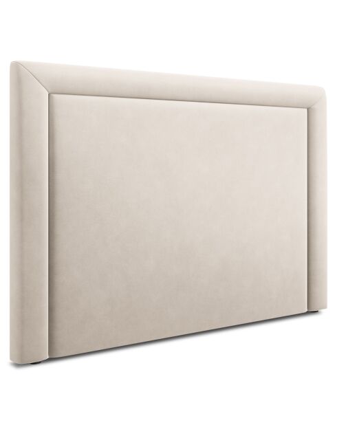 Tête de lit Marie velours beige clair - 160x120 cm