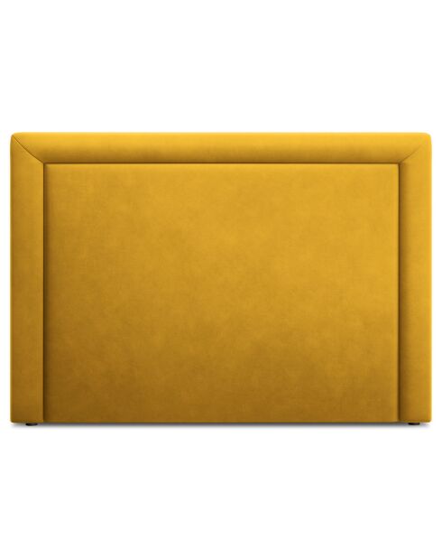Tête de lit Marie velours jaune - 160x120 cm