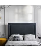 Tête de lit Marie velours bleu foncé - 160x120 cm