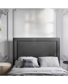 Tête de lit Marie velours gris foncé - 160x120 cm