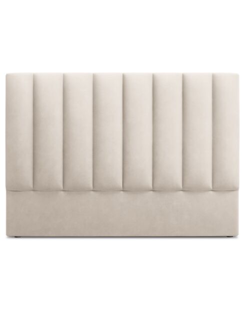 Tête de lit Camargue velours beige clair - 140x120 cm
