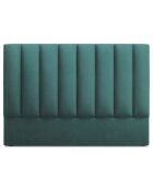 Camargue petrolfluwelen hoofdeinde - 140x120 cm