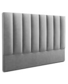 Tête de lit Camargue velours gris clair - 140x120 cm