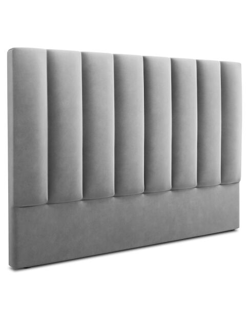 Tête de lit Camargue velours gris clair - 140x120 cm