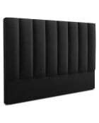 Hoofdbord van zwart fluweel Camargue - 140x120 cm