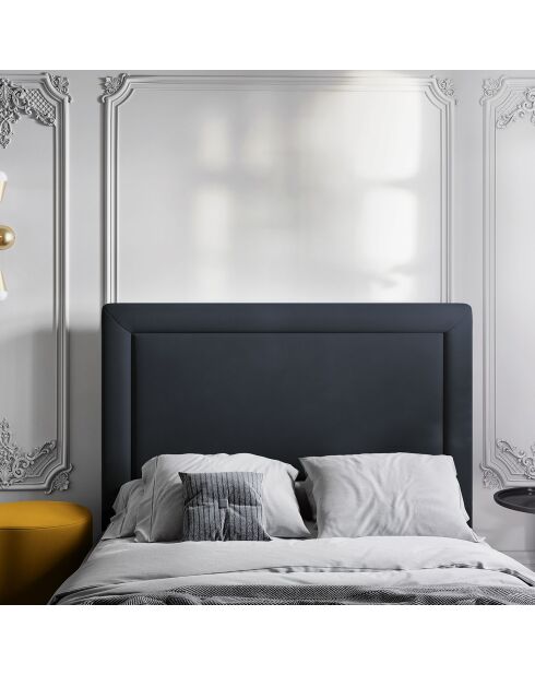 Tête de lit Marie velours bleu foncé - 180x120 cm