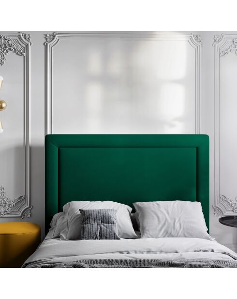 Tête de lit Marie velours vert bouteille - 180x120 cm