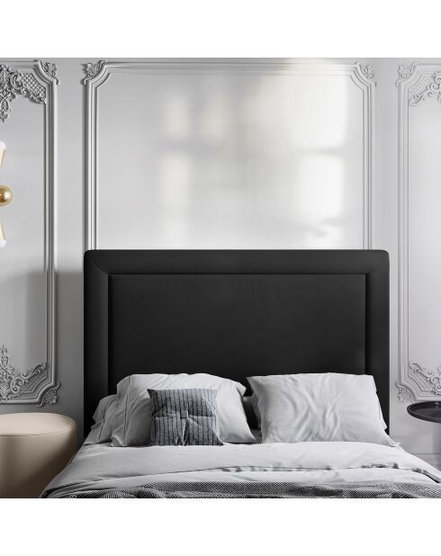 Tête de lit Marie velours noire - 180x120 cm