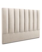 Tête de lit Camargue velours beige clair - 160x120 cm