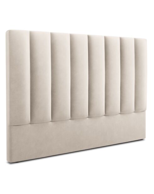 Tête de lit Camargue velours beige clair - 160x120 cm