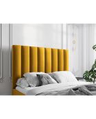 Testiera in velluto giallo Camargue - 160x120 cm