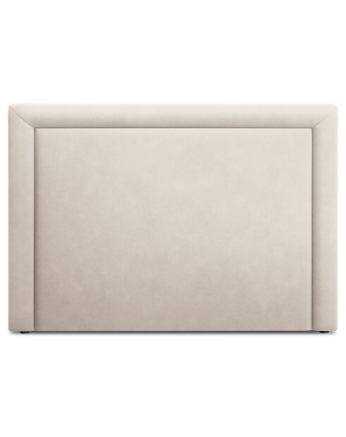 Tête de lit Marie velours beige clair - 200x120 cm