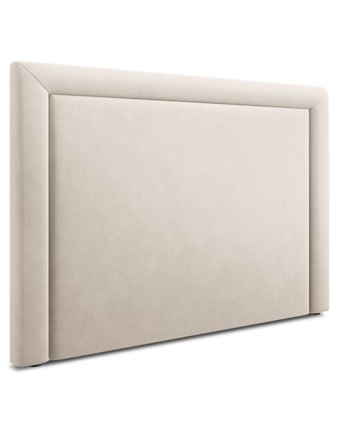 Tête de lit Marie velours beige clair - 200x120 cm