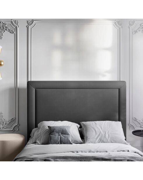 Tête de lit Marie velours gris foncé - 200x120 cm