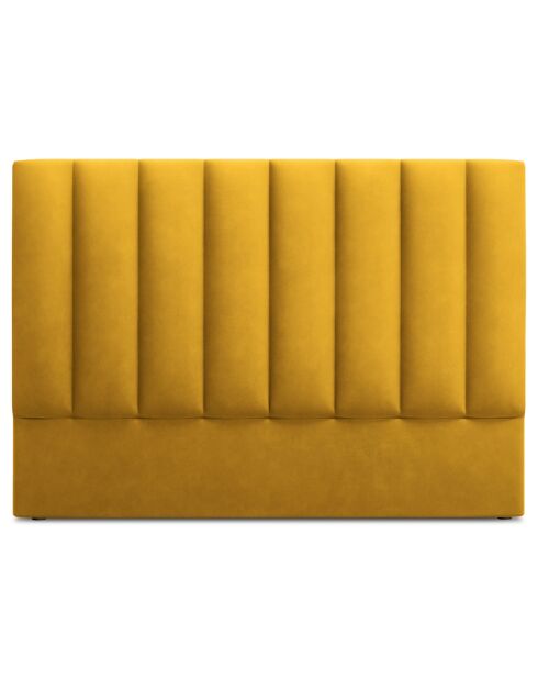 Testiera in velluto giallo Camargue - 180x120 cm