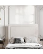 Tête de lit velours bouclé Marie beige - 140x120 cm