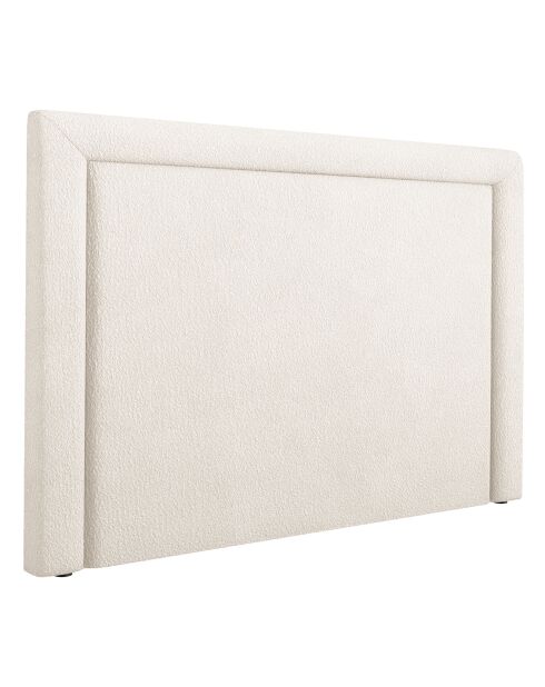 Tête de lit velours bouclé Marie beige - 140x120 cm