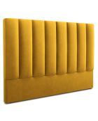 Testiera in velluto giallo Camargue - 200x120 cm