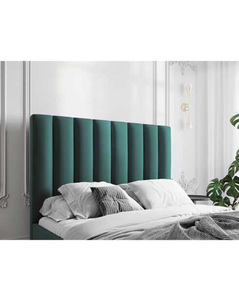 Camargue petrolfluwelen hoofdeinde - 200x120 cm