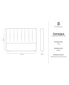 Camargue petrolfluwelen hoofdeinde - 200x120 cm