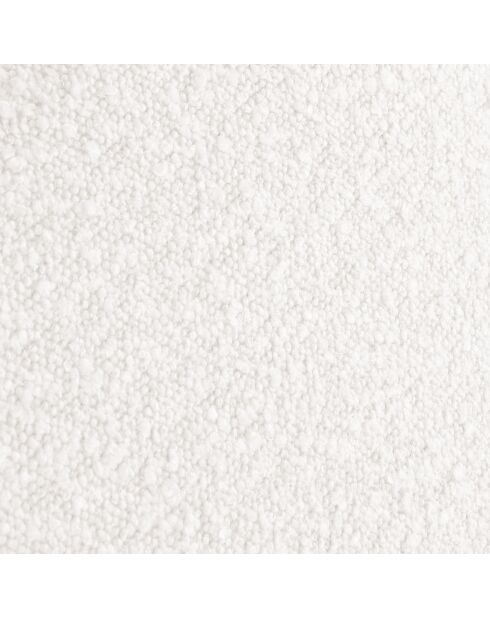 Cadre avec tête de lit Maia velours bouclé blanc - 180x200 cm