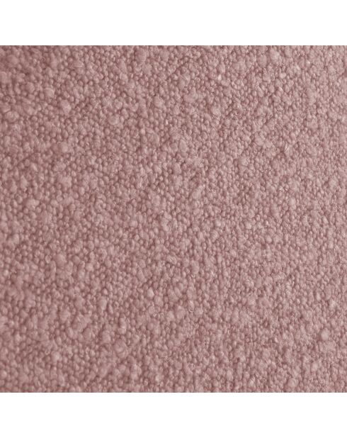 Cadre avec tête de lit Maia velours bouclé rose - 180x200 cm