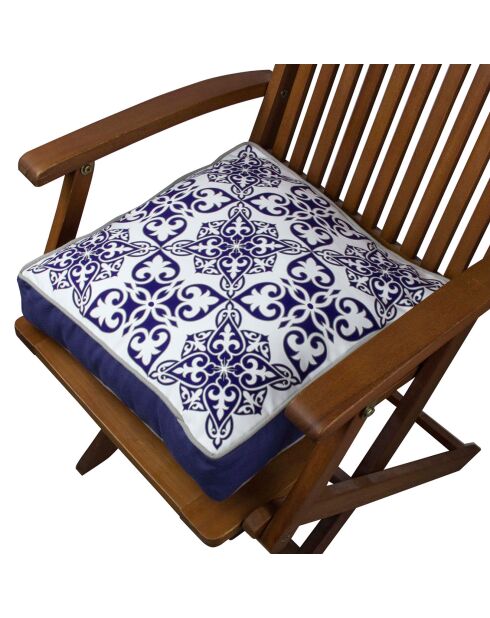 Galette de chaise multicolore - 42x42 cm