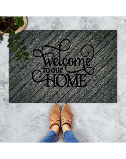 Zwarte deurmat - 40x60 cm