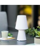 Lampe d'extérieur à LED Wiza blanche - D.12.5x23 cm