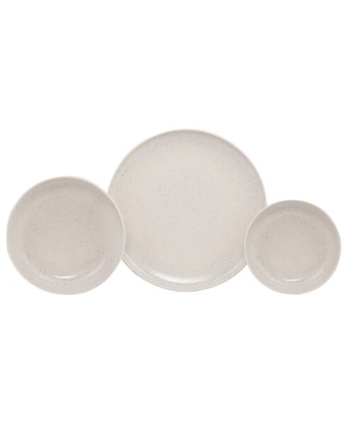 Service de table en porcelaine blanche - 18 Pièces