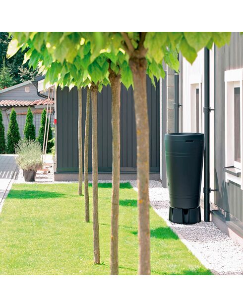 Raccoglitore di acqua piovana 240L antracite - 59,3x59,3x111 cm