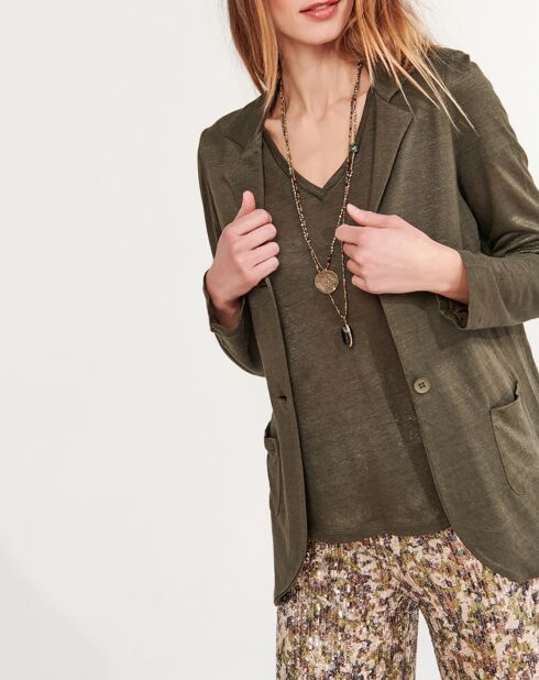 Veste 100% Lin Essential bronze