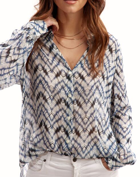 Chemise Mia indigo/écru