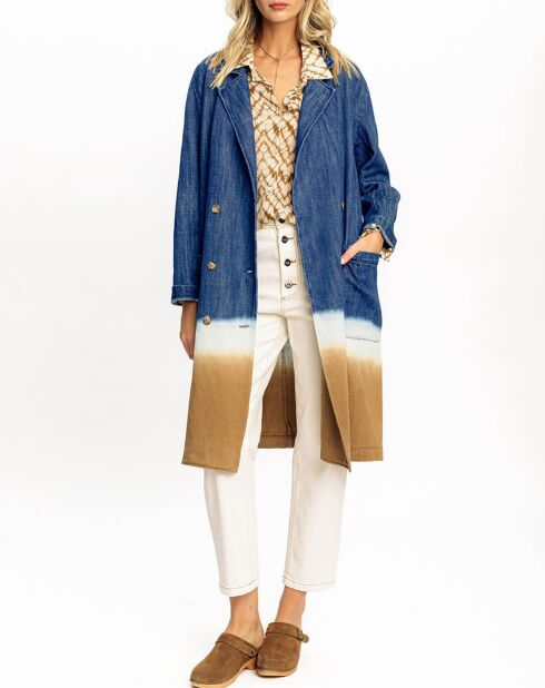 Veste en Jean Olsen bleu/marron
