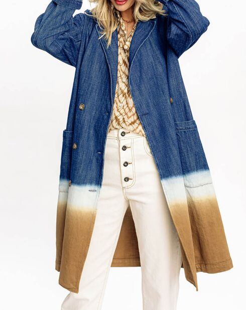 Veste en Jean Olsen bleu/marron