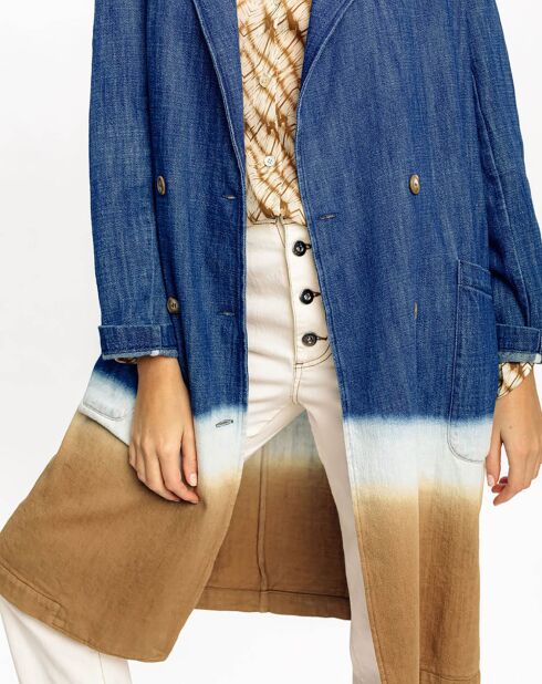 Veste en Jean Olsen bleu/marron