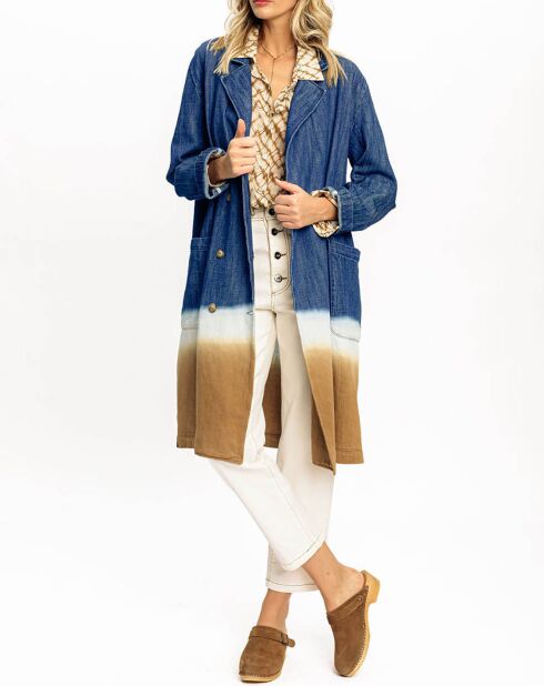 Veste en Jean Olsen bleu/marron