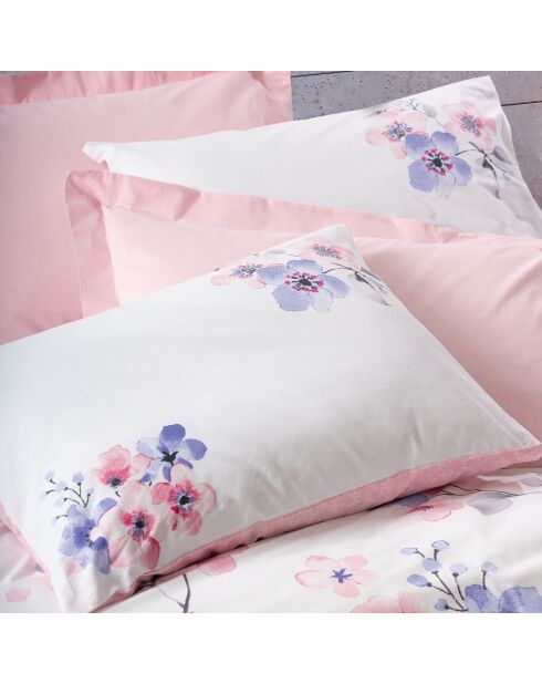 Parure housse de couette Jayda rose/blanc/violet