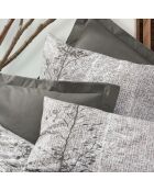 Parure housse de couette Odin marron/blanc