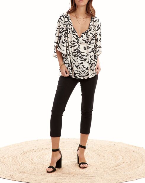 Blouse Store crème/noir