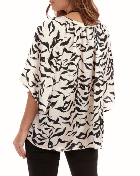 Blouse Store crème/noir