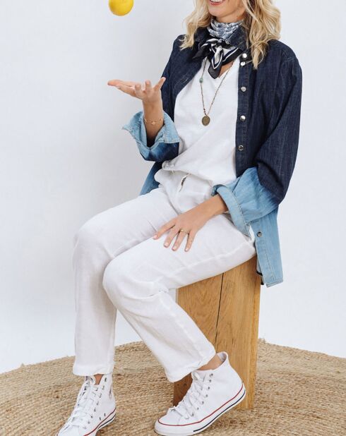 Chemise en Jean Store bleue