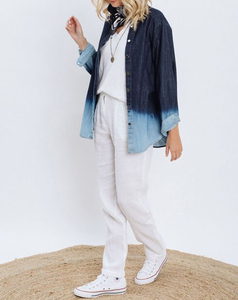 Chemise en Jean Store bleue